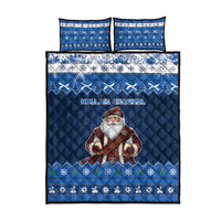 Scotland Christmas Quilt Bed Set Scottish Santa Claus - Wonder Print Shop