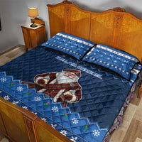 Scotland Christmas Quilt Bed Set Scottish Santa Claus - Wonder Print Shop