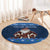 Scotland Christmas Round Carpet Scottish Santa Claus - Wonder Print Shop