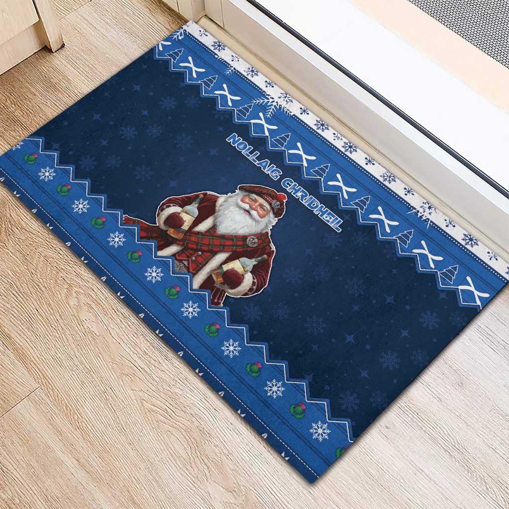 Scotland Christmas Rubber Doormat Scottish Santa Claus - Wonder Print Shop