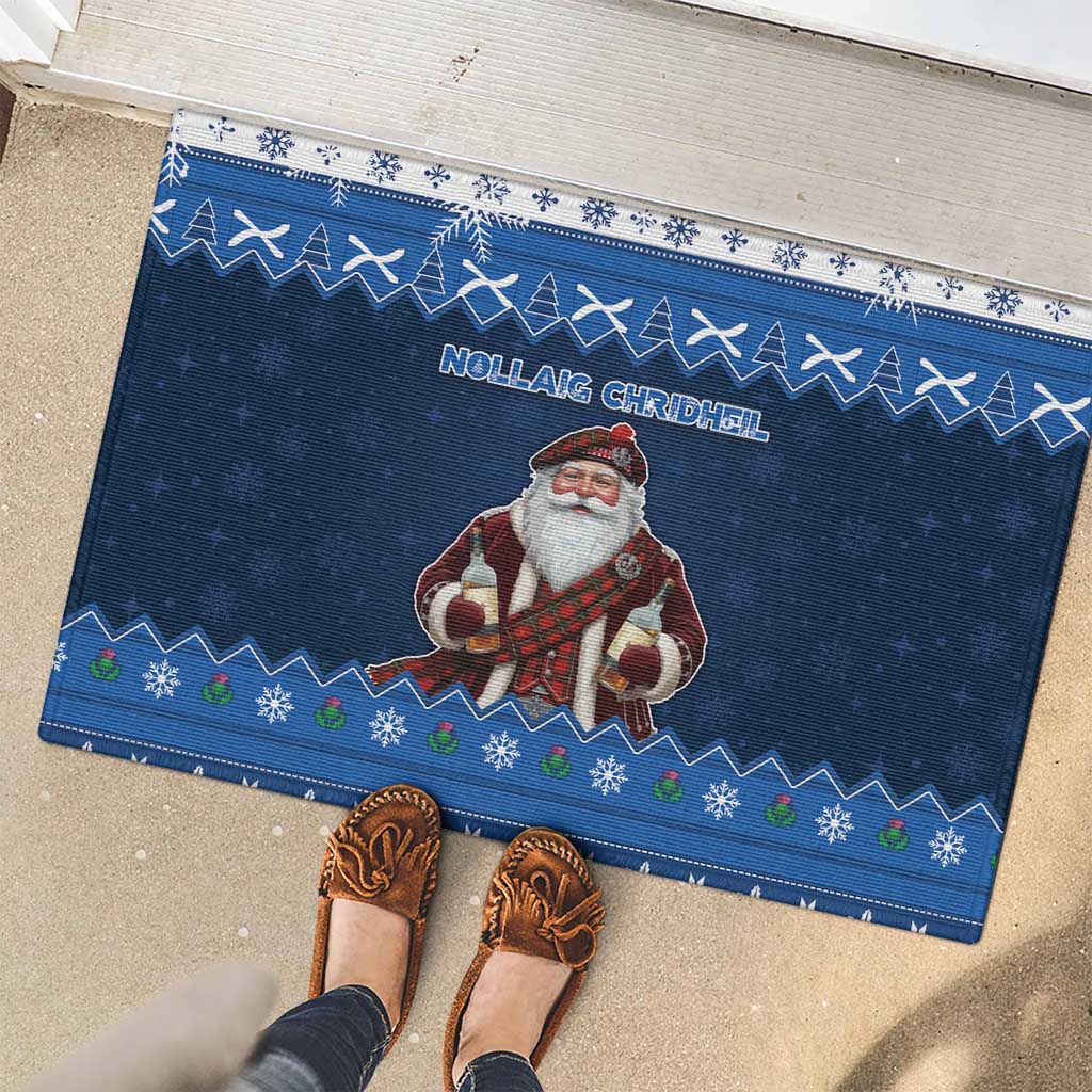 Scotland Christmas Rubber Doormat Scottish Santa Claus - Wonder Print Shop