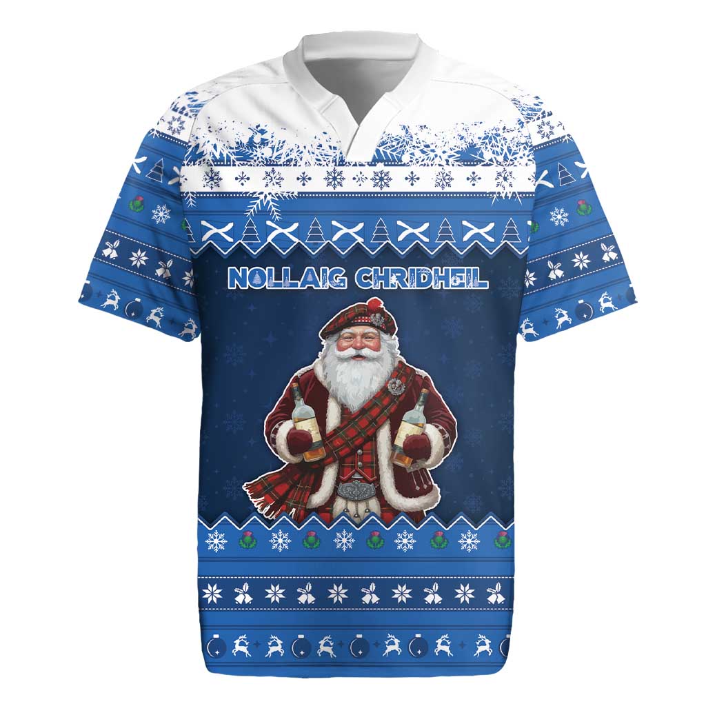 Scotland Christmas Rugby Jersey Scottish Santa Claus - Wonder Print Shop