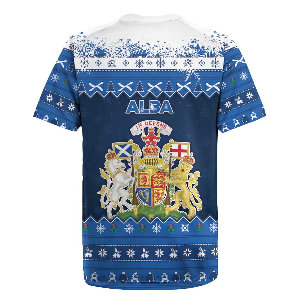 Scotland Christmas Rugby Jersey Scottish Santa Claus - Wonder Print Shop