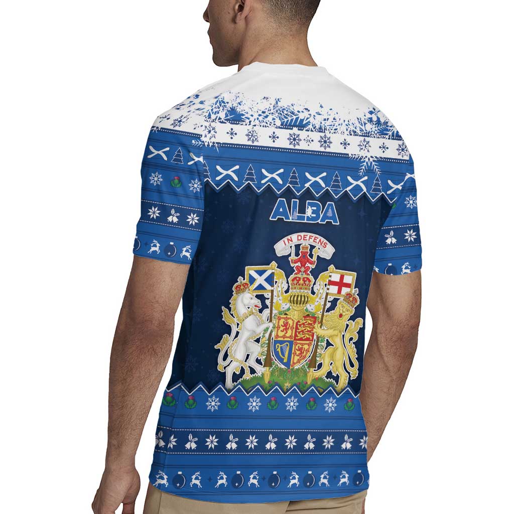 Scotland Christmas Rugby Jersey Scottish Santa Claus - Wonder Print Shop