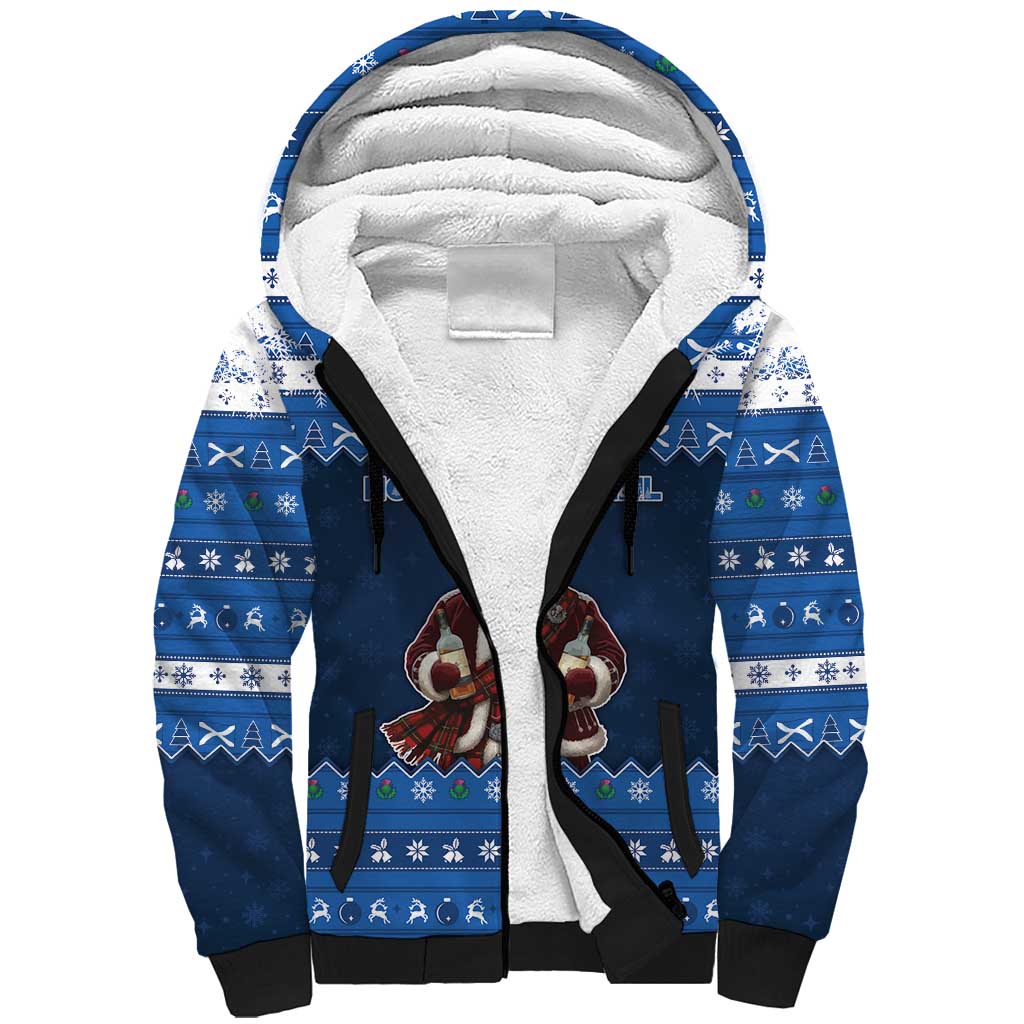 Scotland Christmas Sherpa Hoodie Scottish Santa Claus - Wonder Print Shop