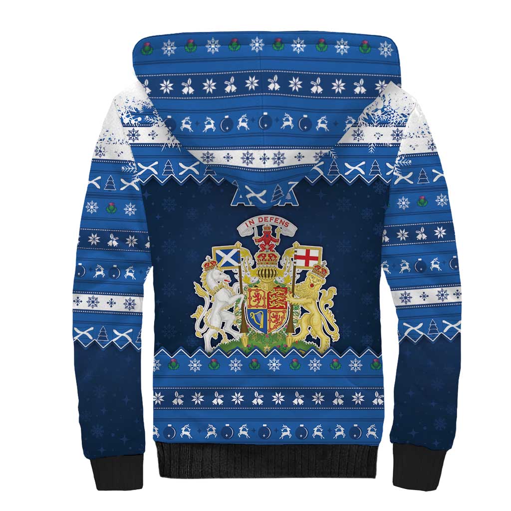 Scotland Christmas Sherpa Hoodie Scottish Santa Claus - Wonder Print Shop