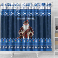 Scotland Christmas Shower Curtain Scottish Santa Claus - Wonder Print Shop
