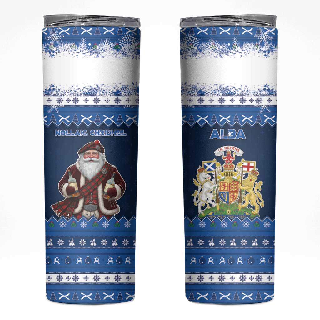 Scotland Christmas Skinny Tumbler Scottish Santa Claus - Wonder Print Shop