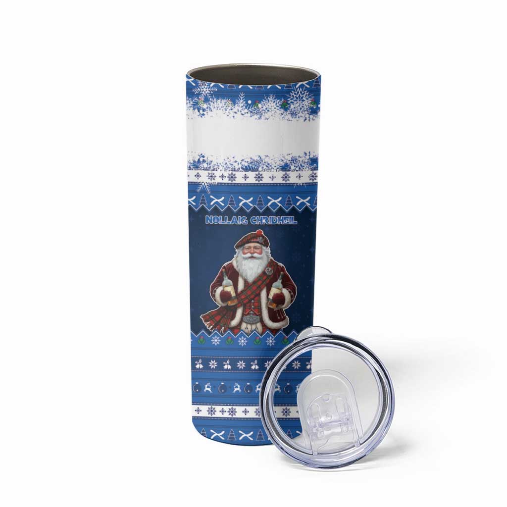Scotland Christmas Skinny Tumbler Scottish Santa Claus - Wonder Print Shop
