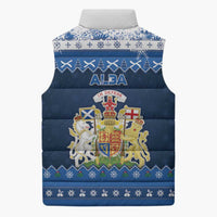 Scotland Christmas Sleeveless Puffer Jacket Scottish Santa Claus - Wonder Print Shop