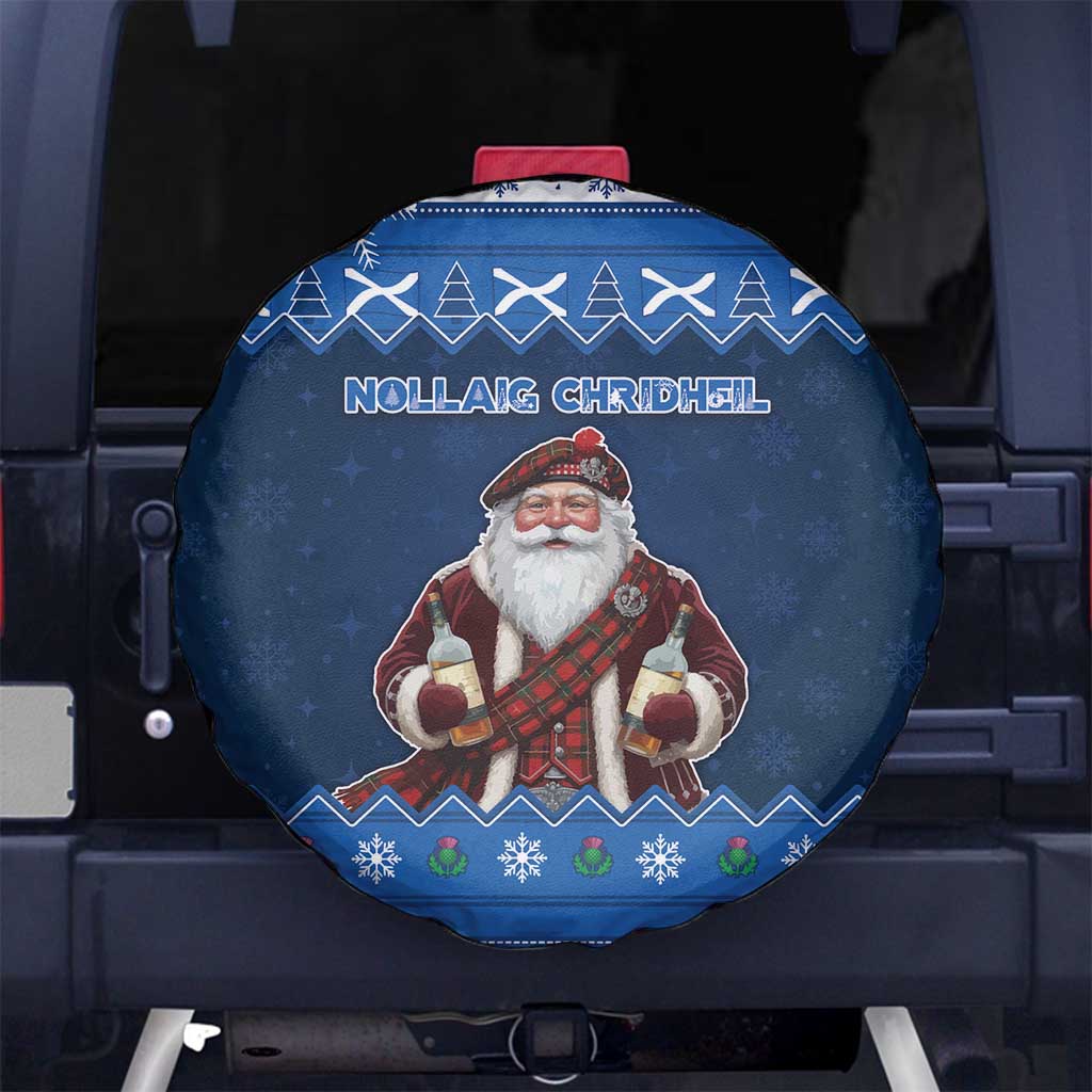 Scotland Christmas Spare Tire Cover Scottish Santa Claus - Wonder Print Shop