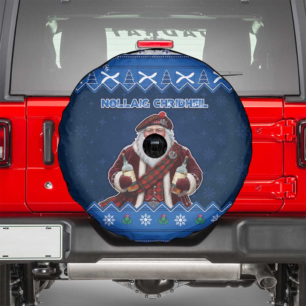 Scotland Christmas Spare Tire Cover Scottish Santa Claus - Wonder Print Shop