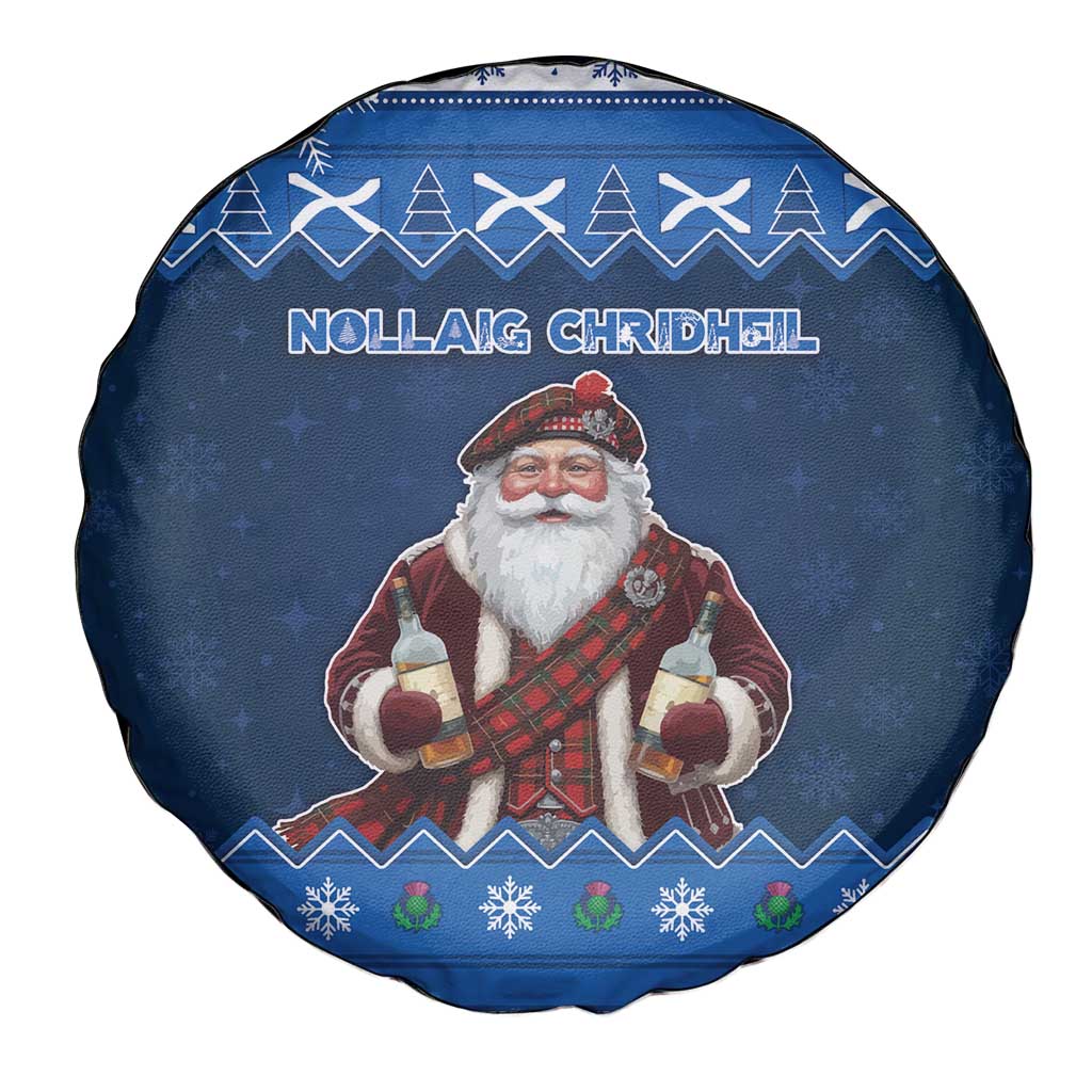 Scotland Christmas Spare Tire Cover Scottish Santa Claus - Wonder Print Shop