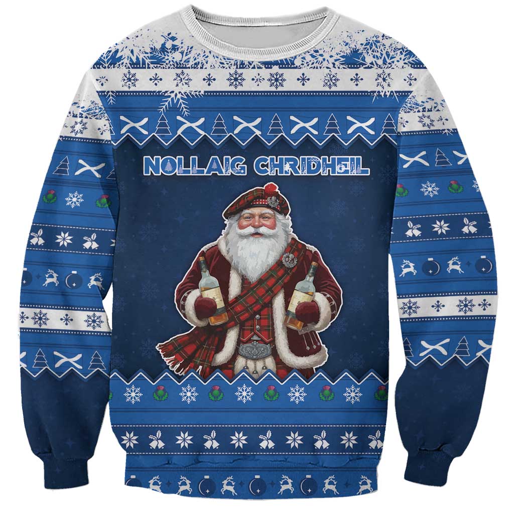 Scotland Christmas Sweatshirt Scottish Santa Claus - Wonder Print Shop