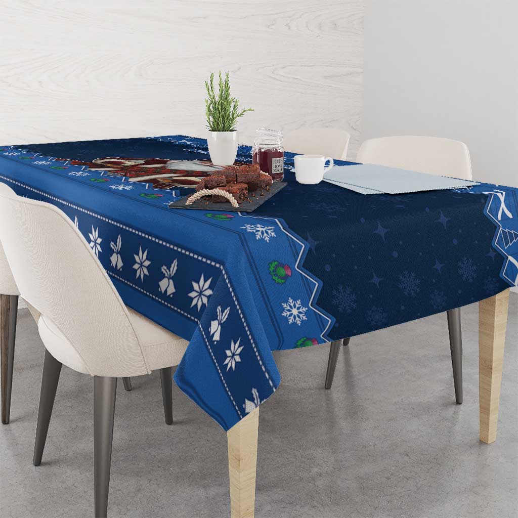 Scotland Christmas Tablecloth Scottish Santa Claus - Wonder Print Shop