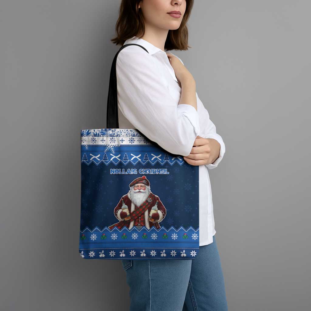 Scotland Christmas Tote Bag Scottish Santa Claus - Wonder Print Shop