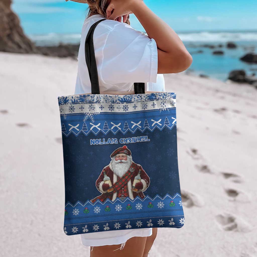 Scotland Christmas Tote Bag Scottish Santa Claus - Wonder Print Shop