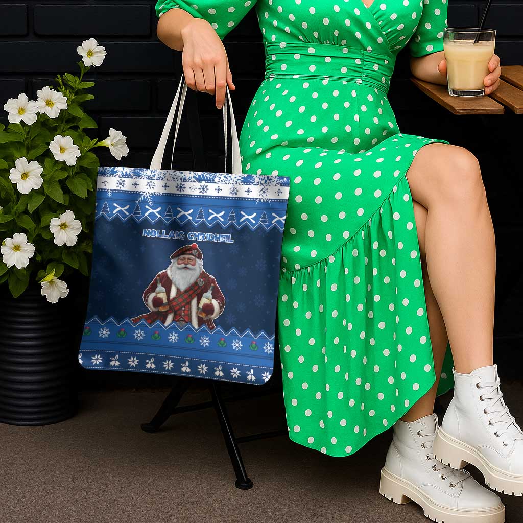 Scotland Christmas Tote Bag Scottish Santa Claus - Wonder Print Shop