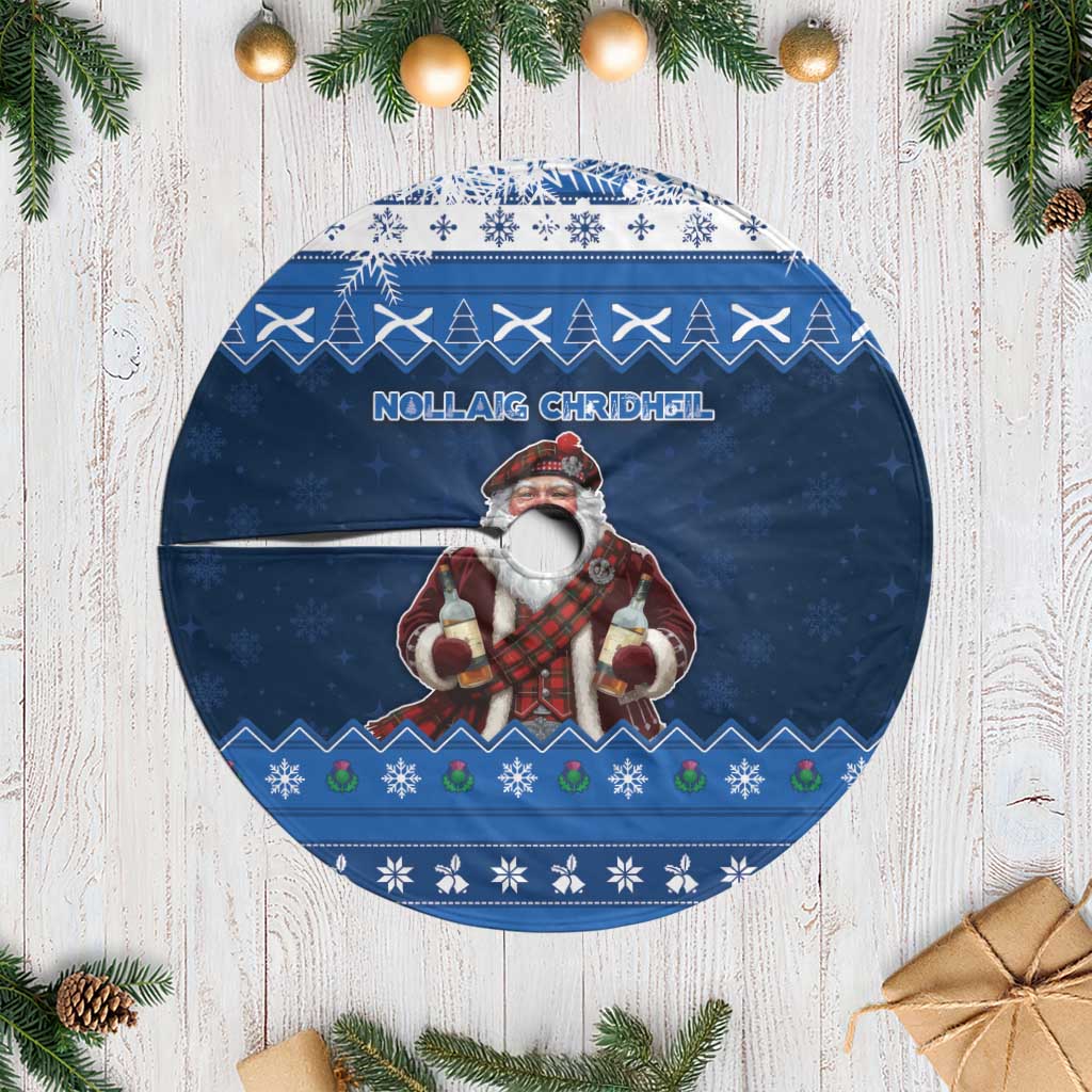 Scotland Christmas Tree Skirt Scottish Santa Claus - Wonder Print Shop