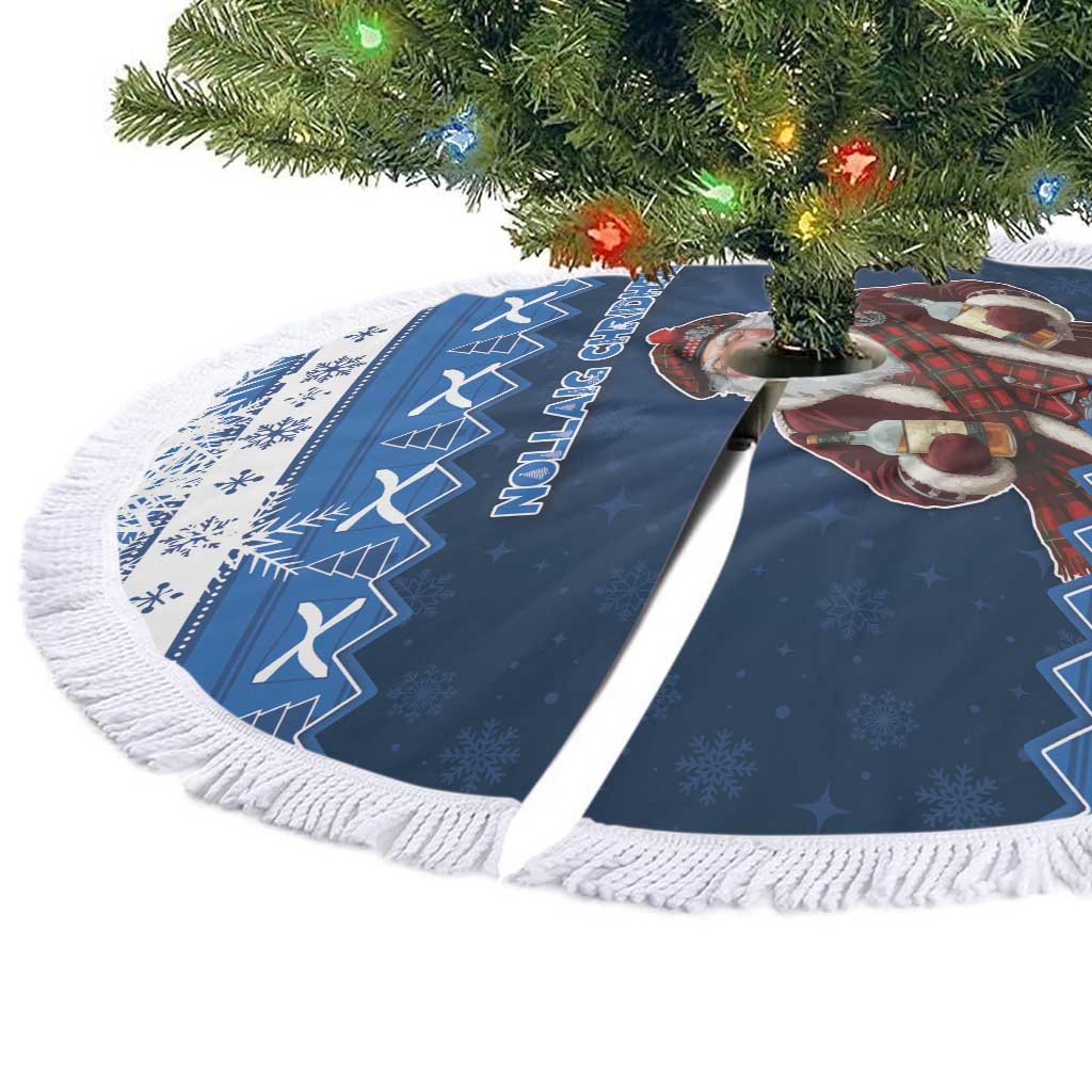 Scotland Christmas Tree Skirt Scottish Santa Claus - Wonder Print Shop