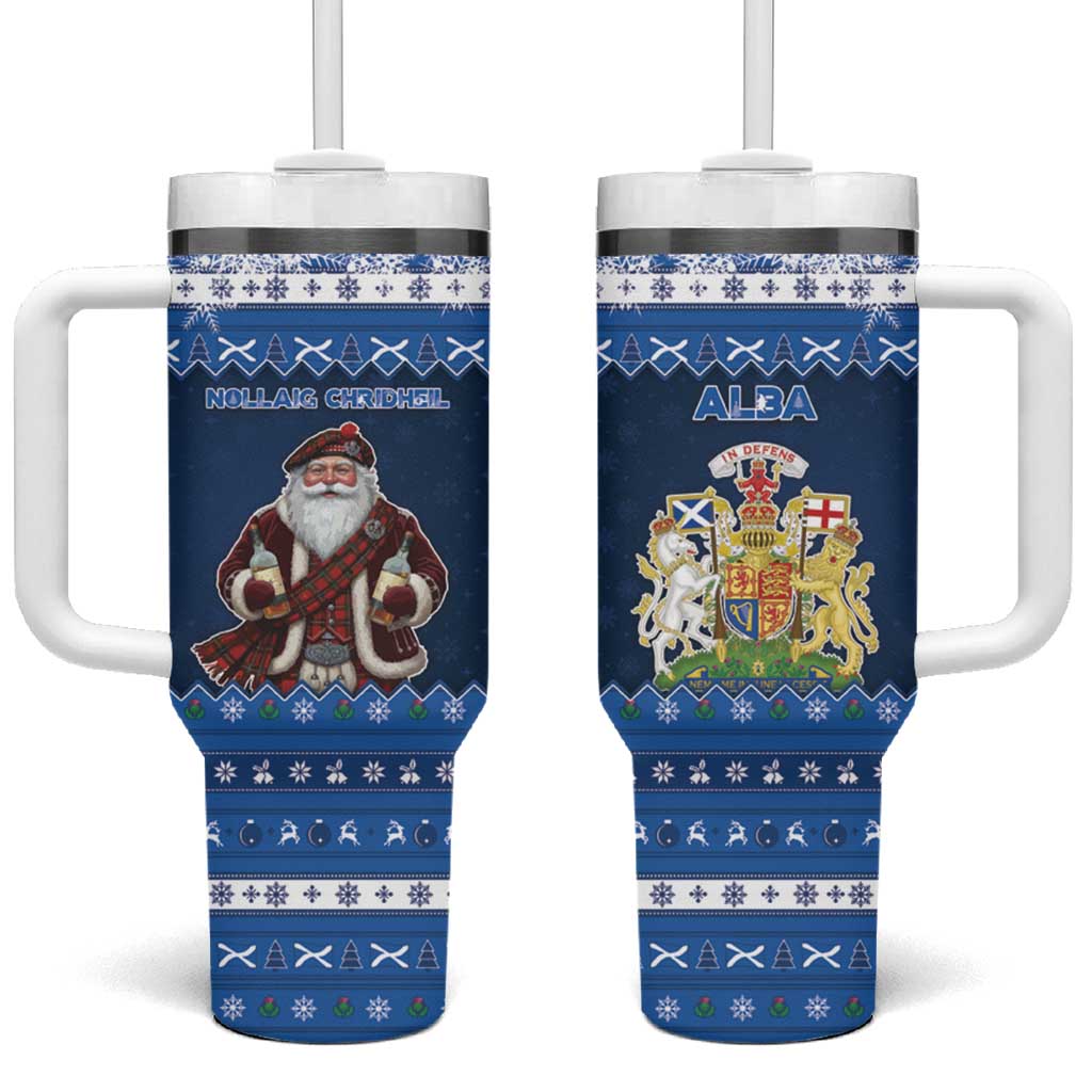 Scotland Christmas Tumbler With Handle Scottish Santa Claus - Wonder Print Shop
