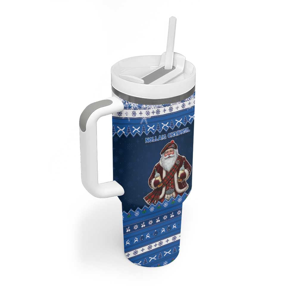 Scotland Christmas Tumbler With Handle Scottish Santa Claus - Wonder Print Shop