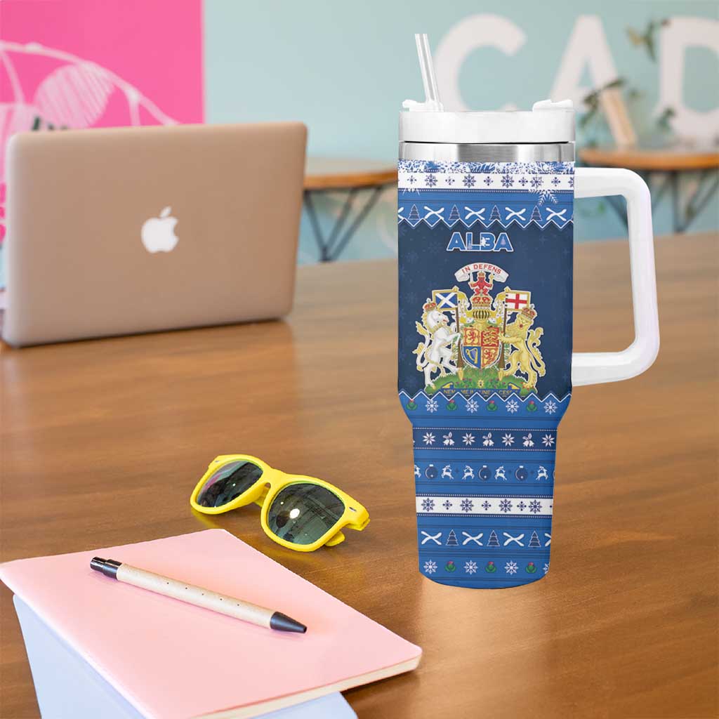 Scotland Christmas Tumbler With Handle Scottish Santa Claus - Wonder Print Shop