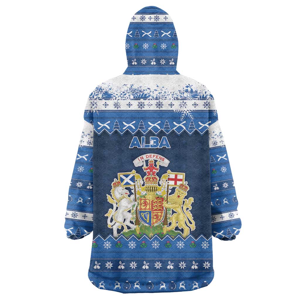 Scotland Christmas Wearable Blanket Hoodie Scottish Santa Claus - Wonder Print Shop