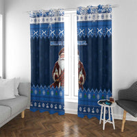 Scotland Christmas Window Curtain Scottish Santa Claus - Wonder Print Shop