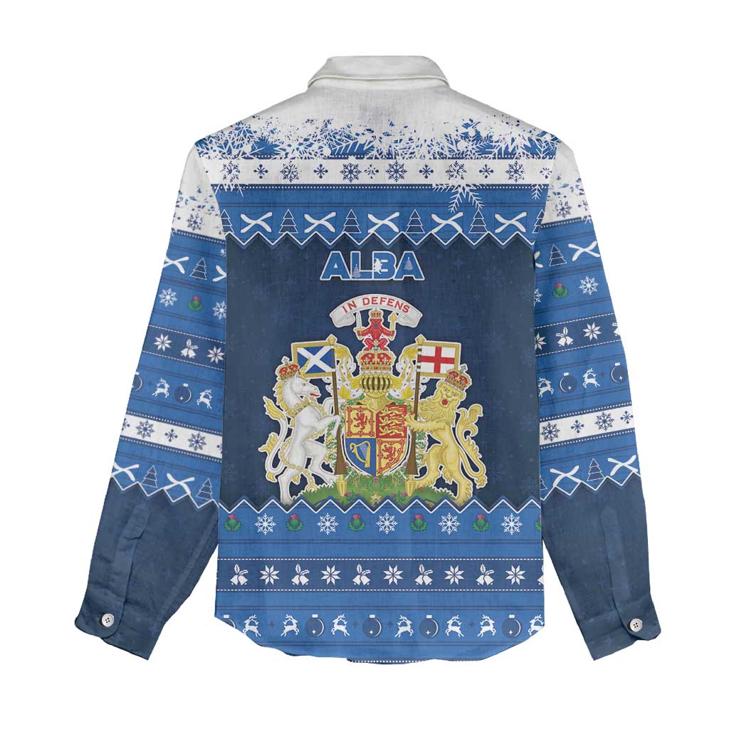 Scotland Christmas Women Casual Shirt Scottish Santa Claus - Wonder Print Shop