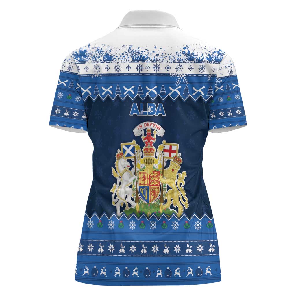 Scotland Christmas Women Polo Shirt Scottish Santa Claus - Wonder Print Shop