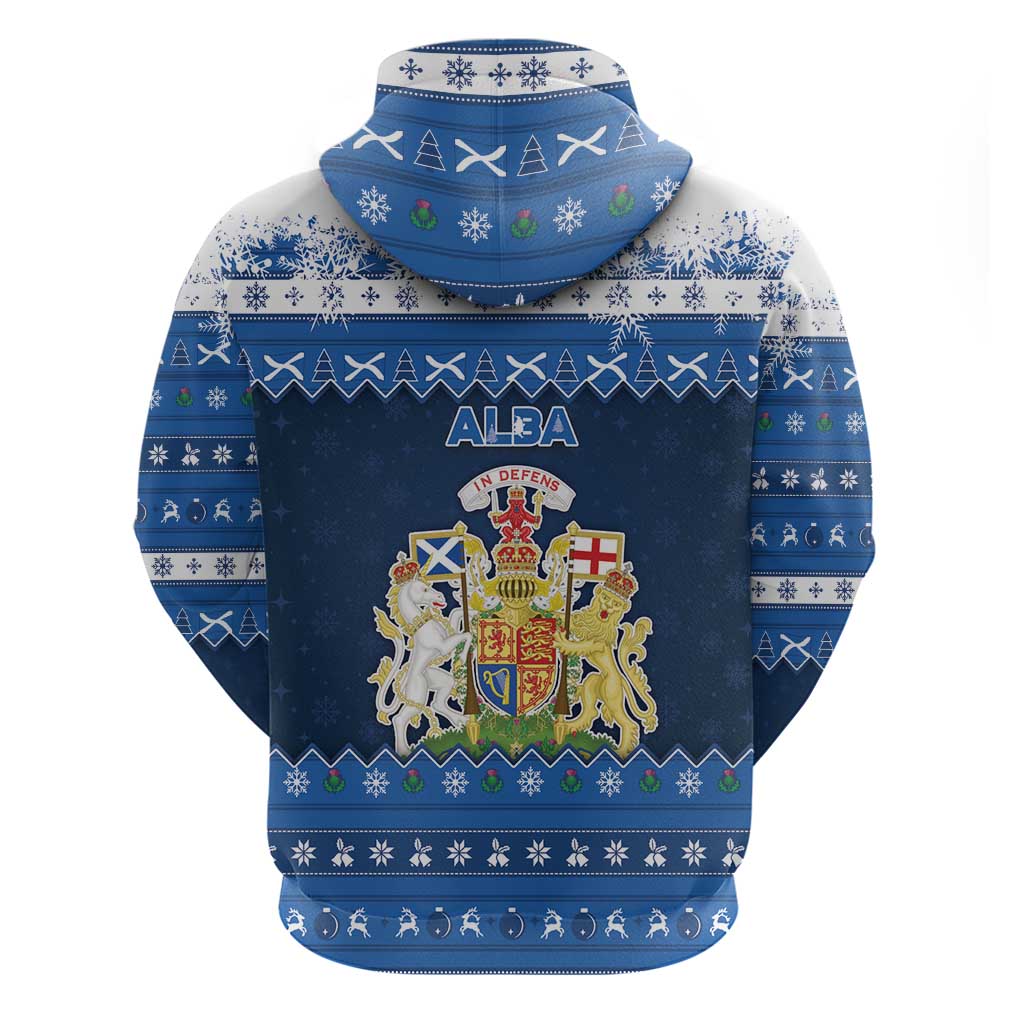 Scotland Christmas Zip Hoodie Scottish Santa Claus - Wonder Print Shop