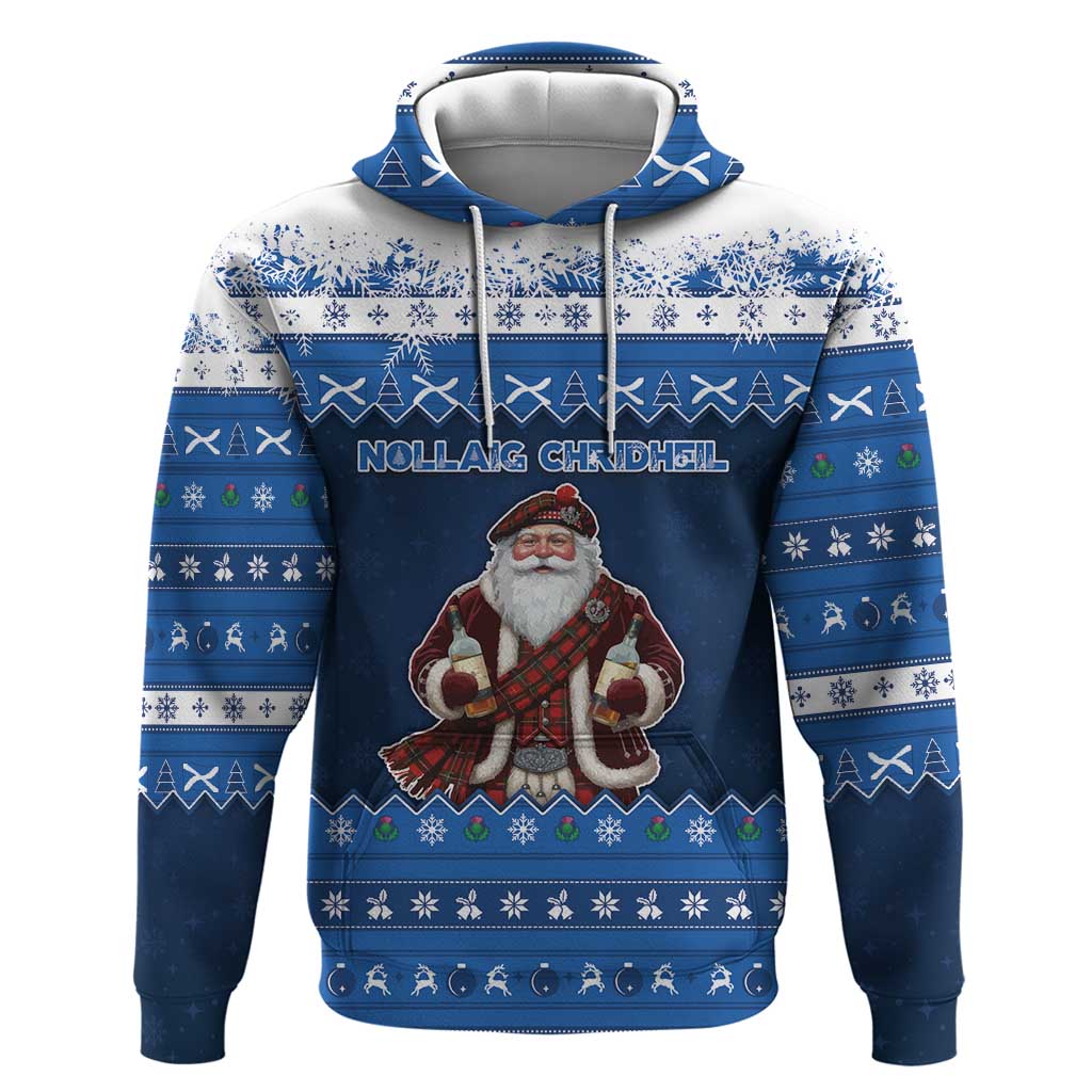 Scotland Christmas Zip Hoodie Scottish Santa Claus - Wonder Print Shop