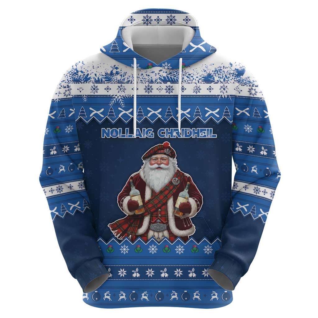 Scotland Christmas Zip Hoodie Scottish Santa Claus - Wonder Print Shop