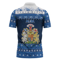 Scotland Christmas Zipper Polo Shirt Scottish Santa Claus - Wonder Print Shop