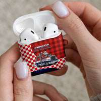 Croatia Christmas AirPods Case Santa Claus Drives Home With Gifts - Wonder Print Shop