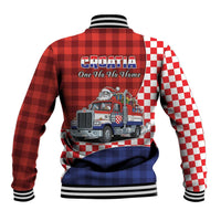 Croatia Christmas Baseball Jacket Santa Claus Drives Home With Gifts - Wonder Print Shop