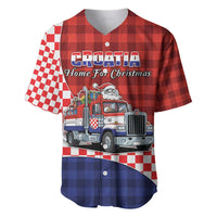 Croatia Christmas Baseball Jersey Santa Claus Drives Home With Gifts - Wonder Print Shop