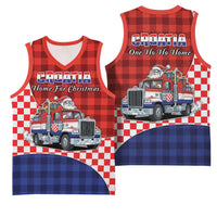 Croatia Christmas Basketball Jersey Santa Claus Drives Home With Gifts - Wonder Print Shop