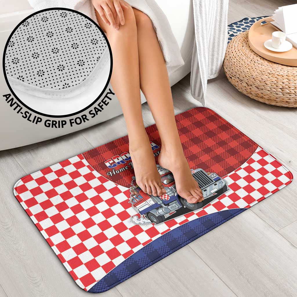 Croatia Christmas Bathroom Set Santa Claus Drives Home With Gifts - Wonder Print Shop