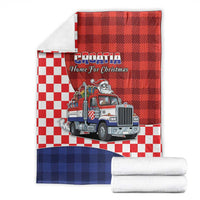 Croatia Christmas Blanket Santa Claus Drives Home With Gifts - Wonder Print Shop