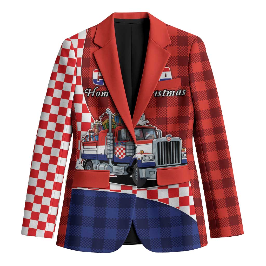 Croatia Christmas Blazer Santa Claus Drives Home With Gifts - Wonder Print Shop