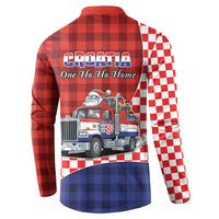 Croatia Christmas Button Sweatshirt Santa Claus Drives Home With Gifts - Wonder Print Shop
