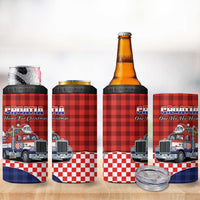 Croatia Christmas 4 in 1 Can Cooler Tumbler Santa Claus Drives Home With Gifts - Wonder Print Shop