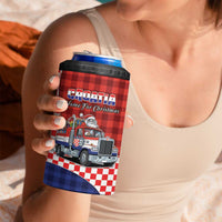 Croatia Christmas 4 in 1 Can Cooler Tumbler Santa Claus Drives Home With Gifts - Wonder Print Shop