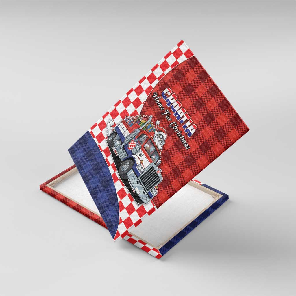 Croatia Christmas Canvas Wall Art Santa Claus Drives Home With Gifts - Wonder Print Shop