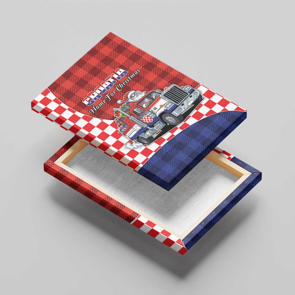 Croatia Christmas Canvas Wall Art Santa Claus Drives Home With Gifts - Wonder Print Shop