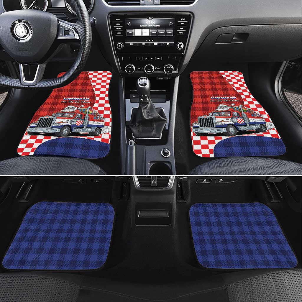 Croatia Christmas Car Mats Santa Claus Drives Home With Gifts - Wonder Print Shop