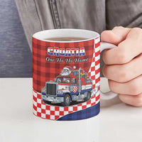 Croatia Christmas Ceramic Mug Santa Claus Drives Home With Gifts - Wonder Print Shop