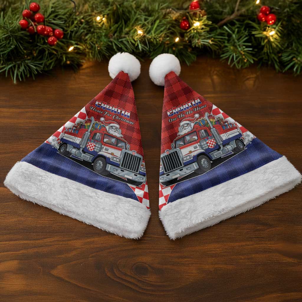 Croatia Christmas Santa Hat Santa Claus Drives Home With Gifts - Wonder Print Shop